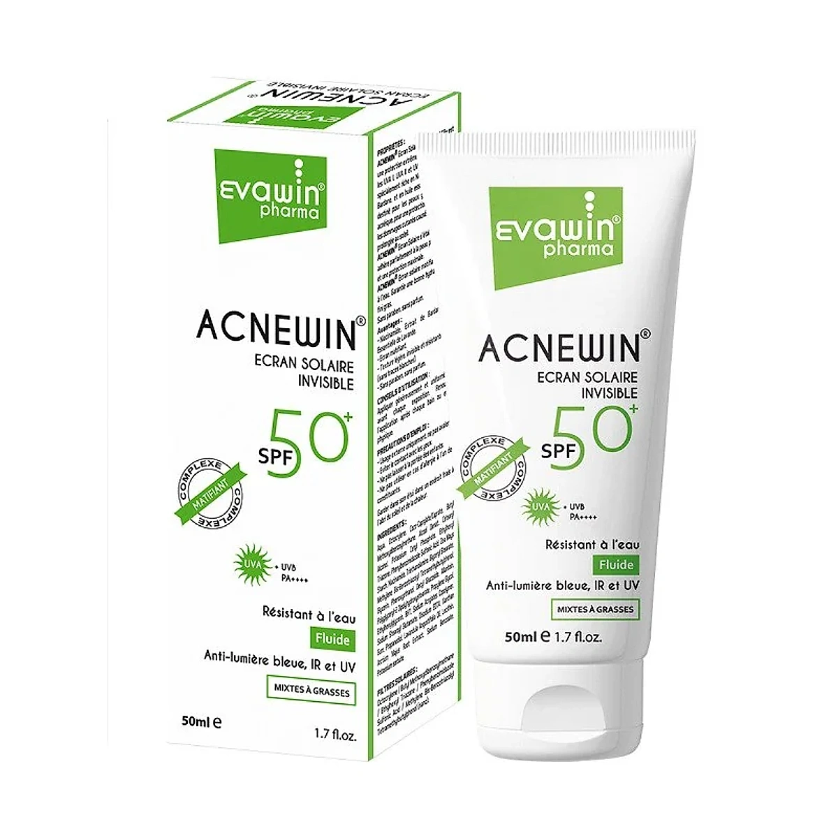 Acnewin Ecran Fluide Invisible spf50+ 50ml