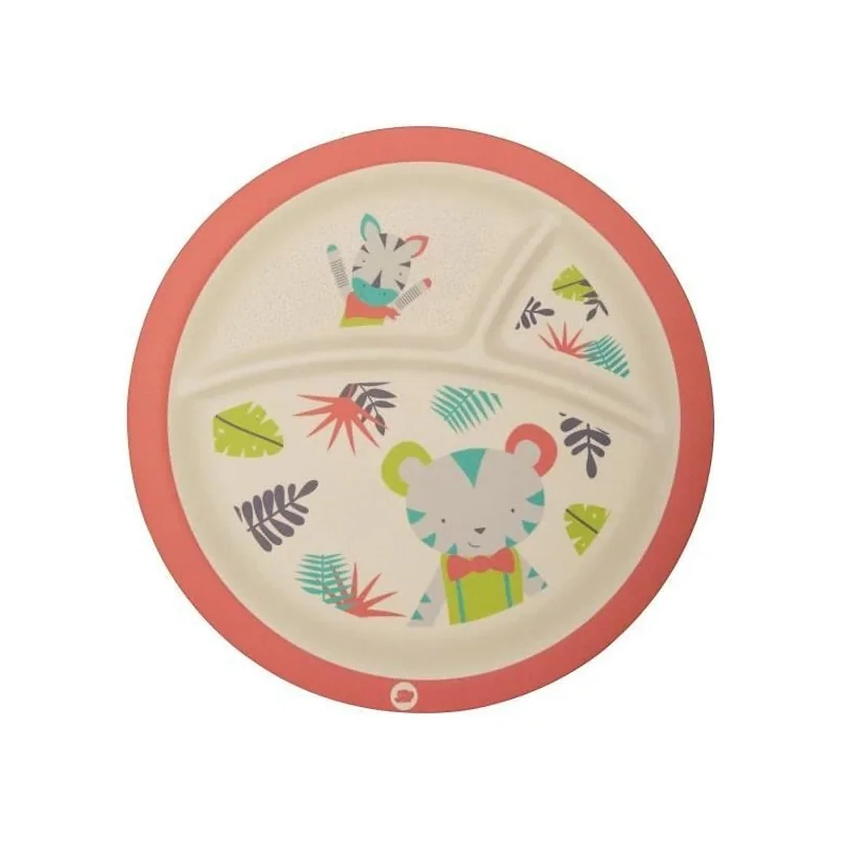Bebe Confort – Assiette en Bambou avec compartiments – Jungle Vibes (18M +)