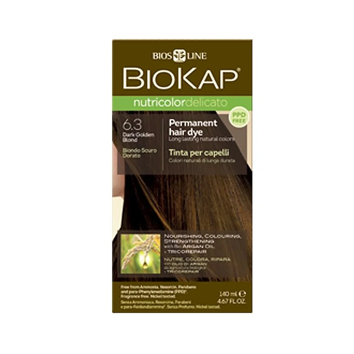 Biokap – Nutricolor Delicato 6.3 Blond foncé doré