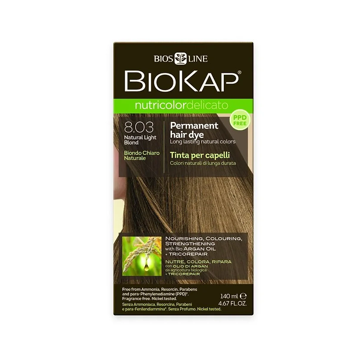 Biokap – Nutricolor Delicato 8.03 Blond clair naturel