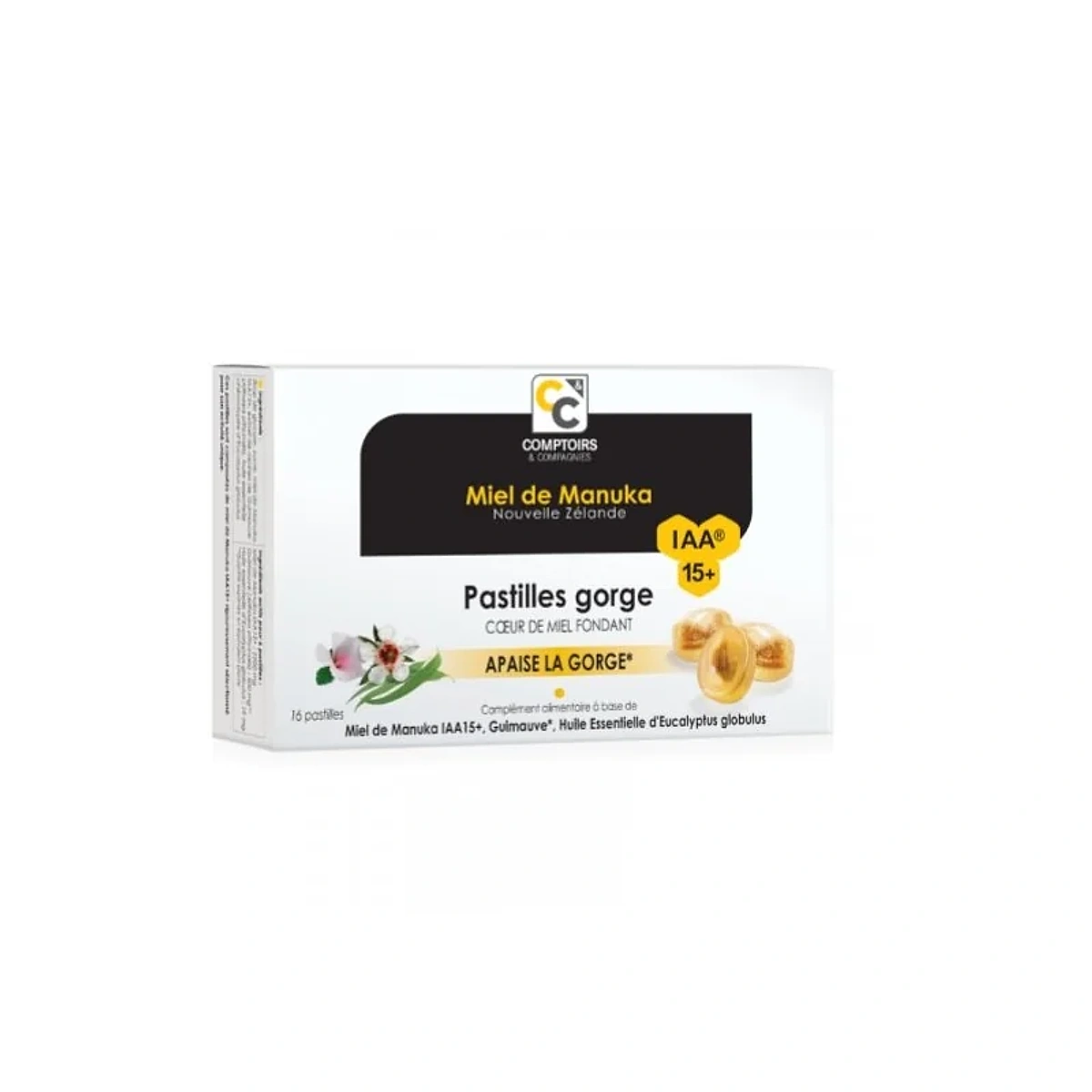COMPTOIRS ET COMPAGNIES PASTILLE COEUR FONDANT DE MIEL MANUKA IAA15+