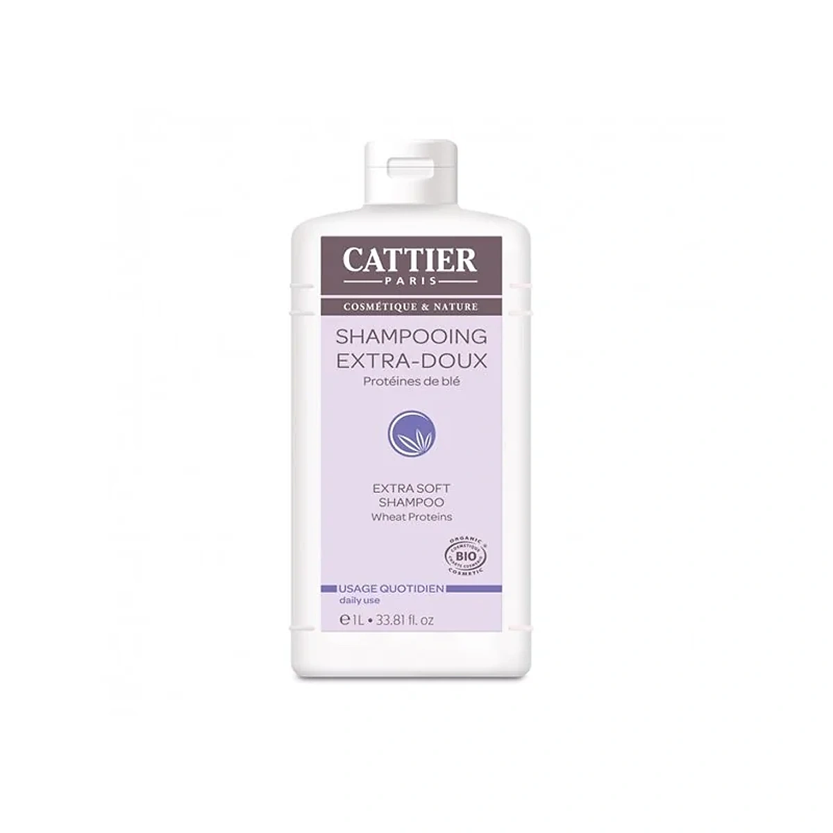 Cattier Shampooing Extra doux Usage Frequent 1L