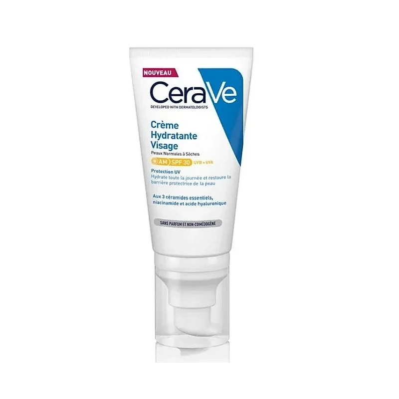 Cerave Crème Hydratante Visage SPF30 52ml Peaux Normales à Sèches