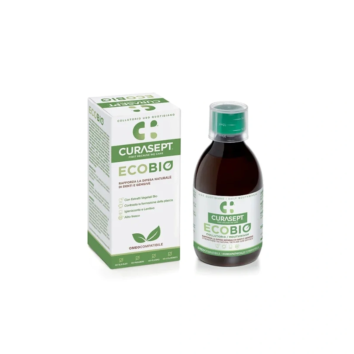 Curasept Bain de Bouche Naturel aux huiles essentielles EcoBio 300mL