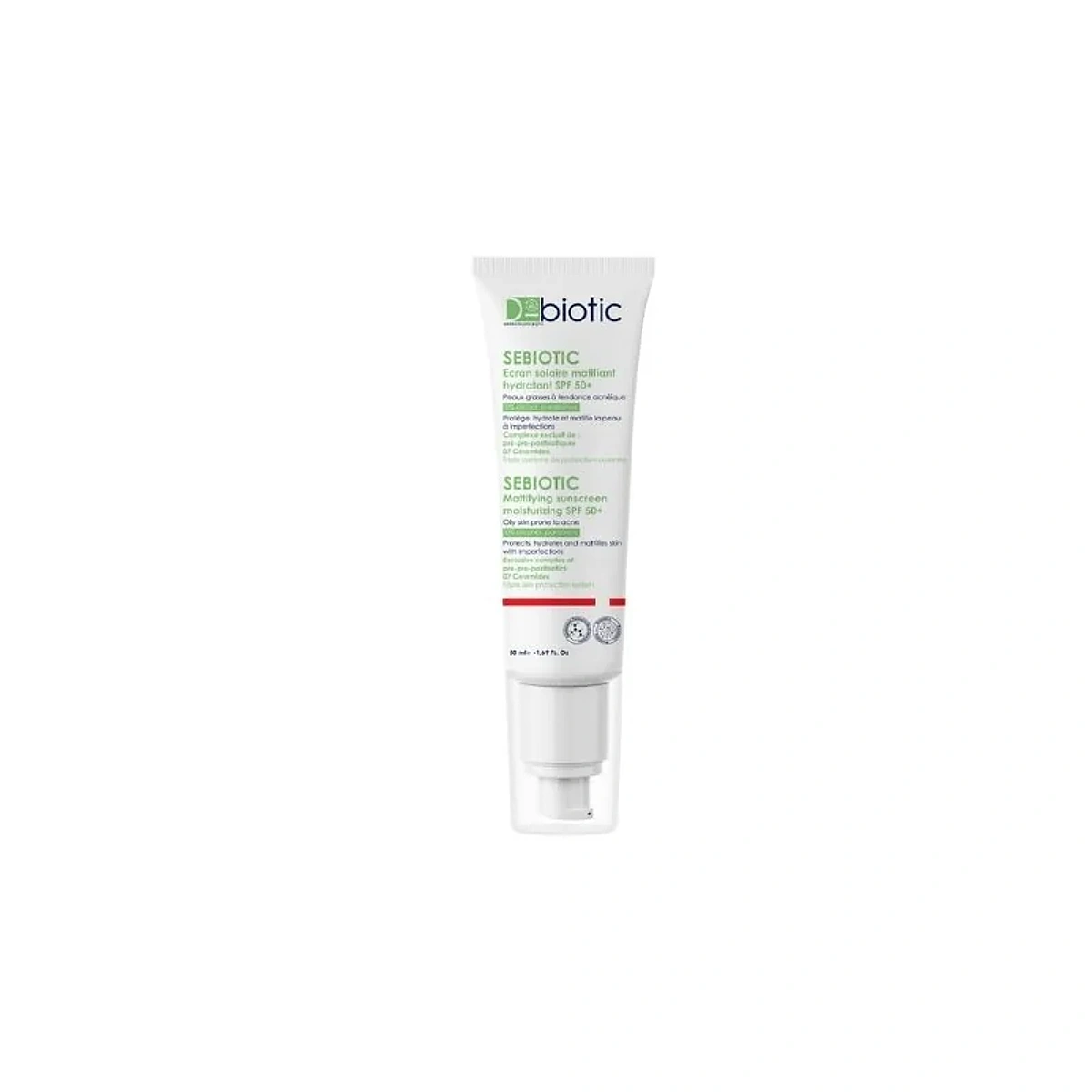 D-Biotic Sebiotic Ecran Solaire Matifiant spf50+ 50ml