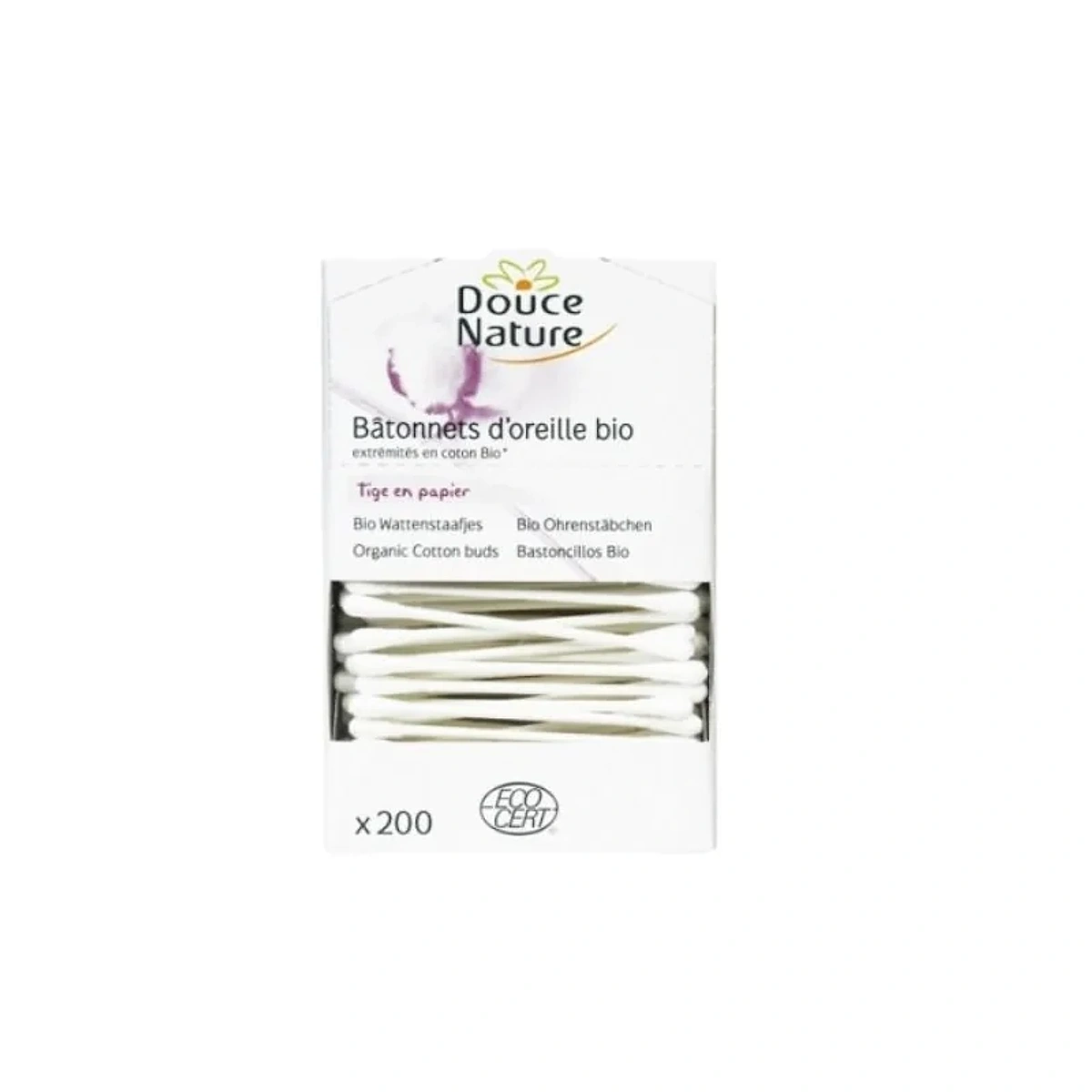 DOUCE NATURE BATONNETS D’OREILLE 200 UNITES