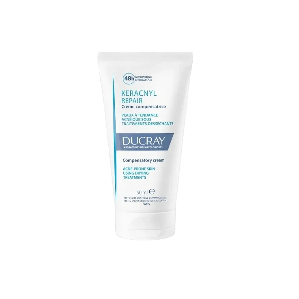 Ducray — Crème visage compensatrice du dessèchement cutané induit par un traitement anti-acnéique oral — Keracnyl Repair Crème 50 ml