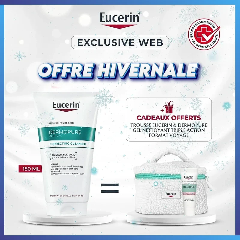 EUCERIN DERMOPURE TRIPLE ACTION GEL NETTOYANT 150ml = Vanity & Miniature Offertes