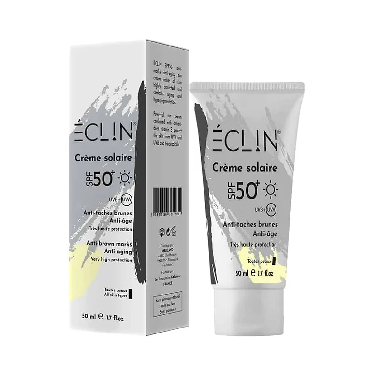 Eclin Ecran Solaire Anti-Tache Anti-Age spf50+ 50ml