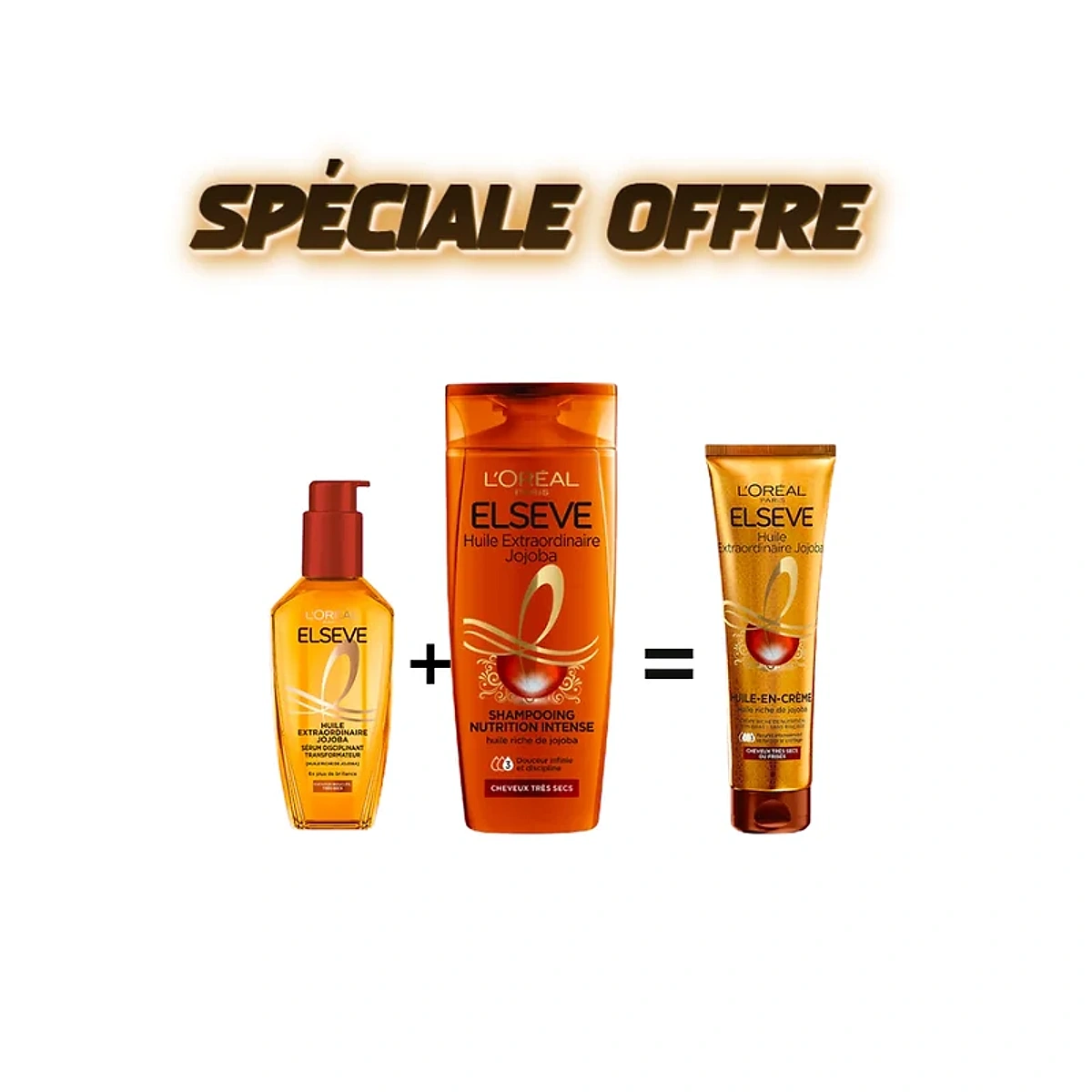 Elseve Routine Extraordinaire Oil Jojoba Huile 100ml+Shampooing 200ml+oil remplacemant125ml