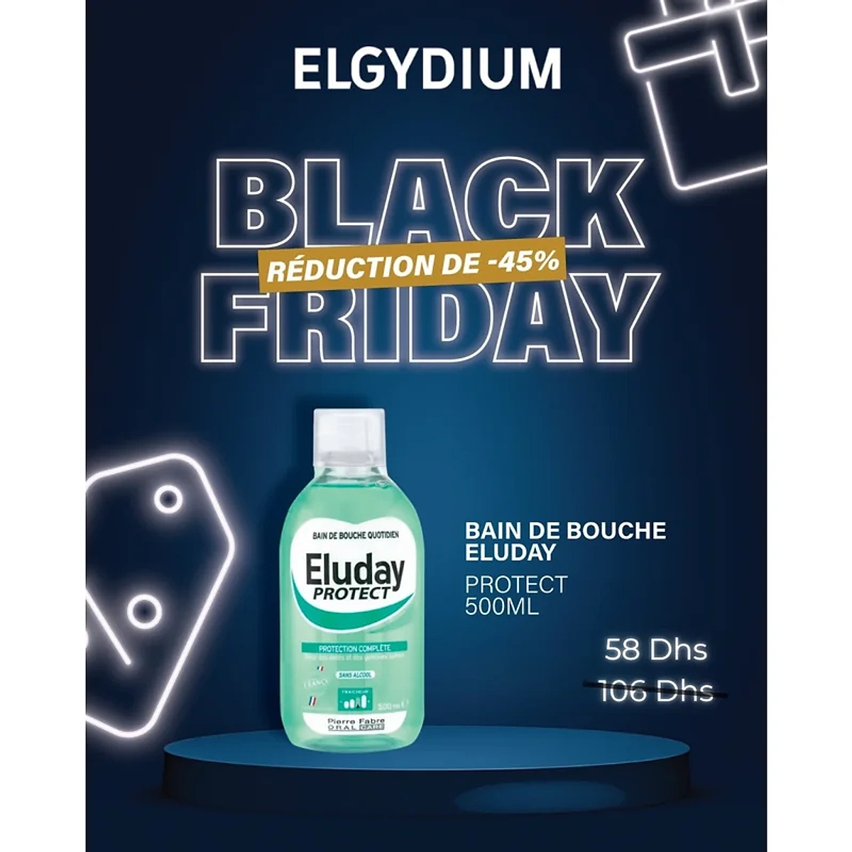 Eluday Bain de Bouche Protection Complete 500ml