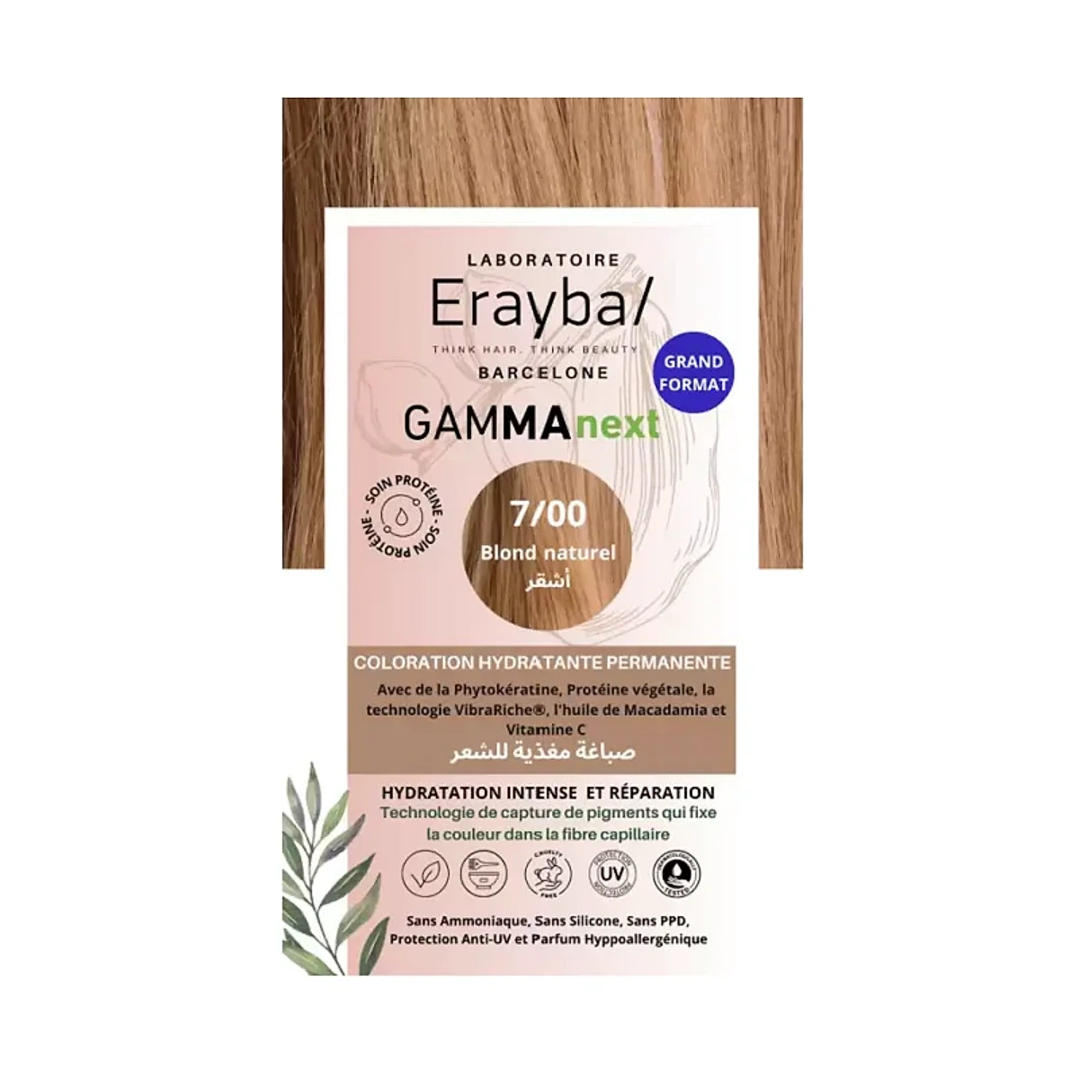 Erayba Gamma Next Coloration 7/00 Blond Natural Coloration Hydratante Permanente