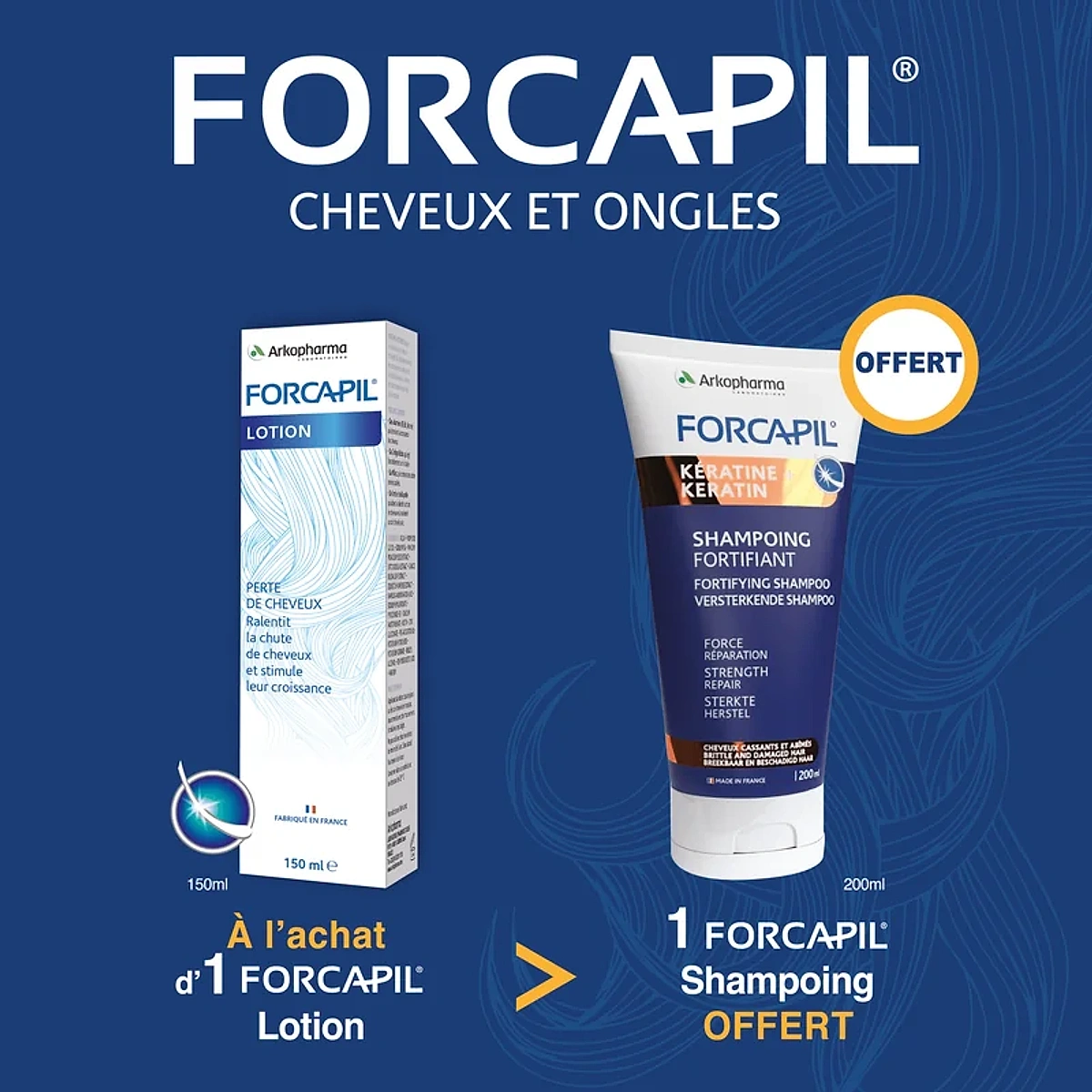 Forcapil Pack Lotion Anti Chute = Forcapil Shampooing Energisant Offert