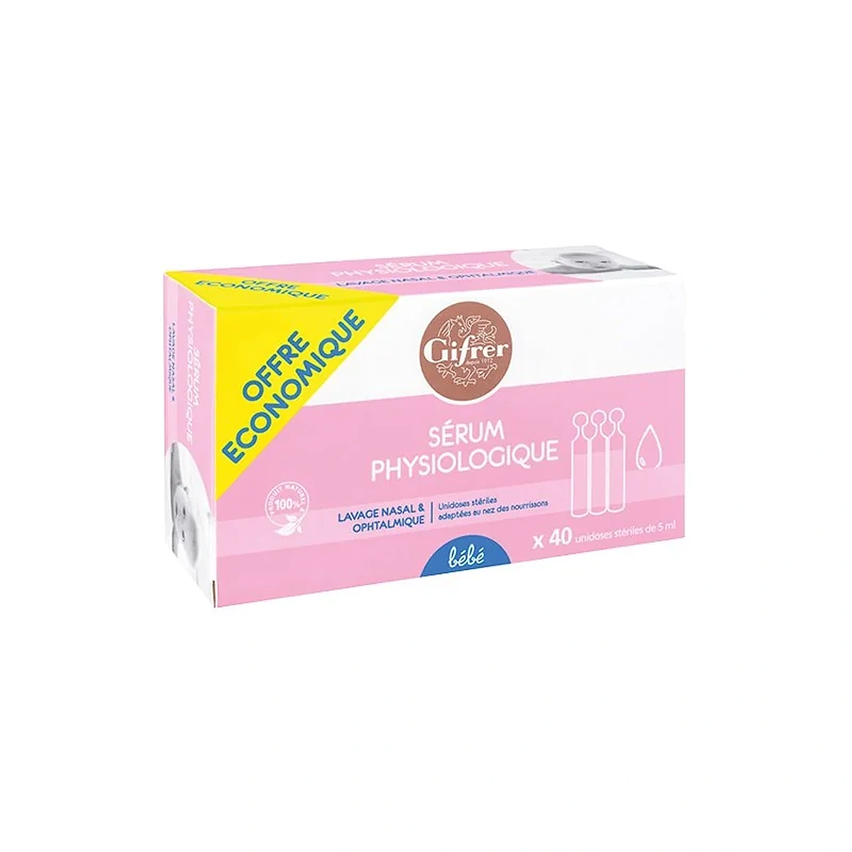 GIFRER SERUM PHYSIOLOGICA BTE X 40 UNIDOSES 5 ML