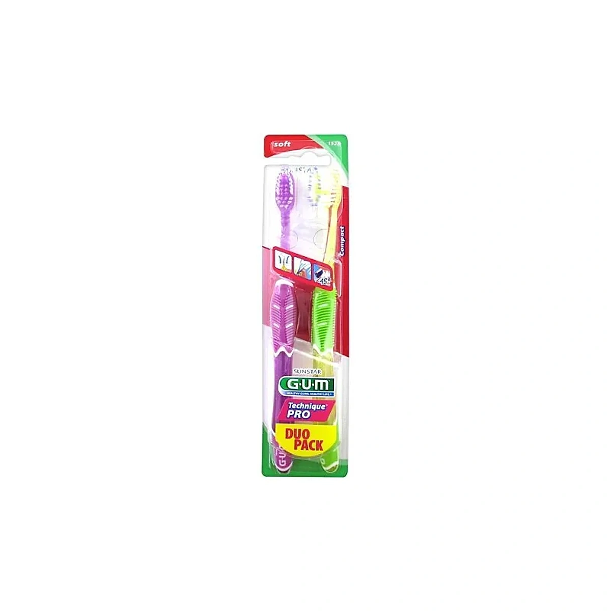 Gum Brosse à Dent Thechnique pro Duo medium 1528