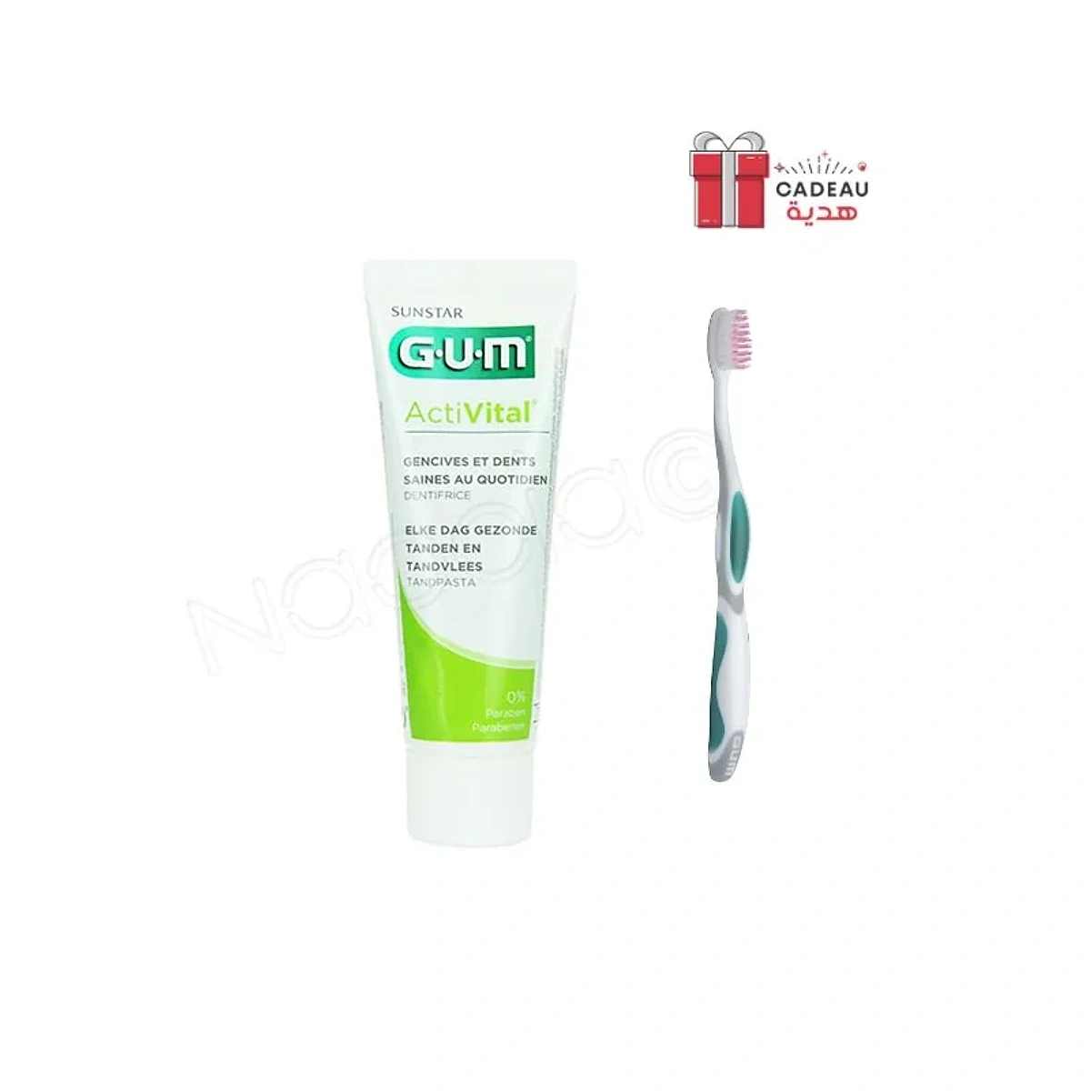Gum Dentifrice ActiVital 75ml + Brosse à Dent Offerte