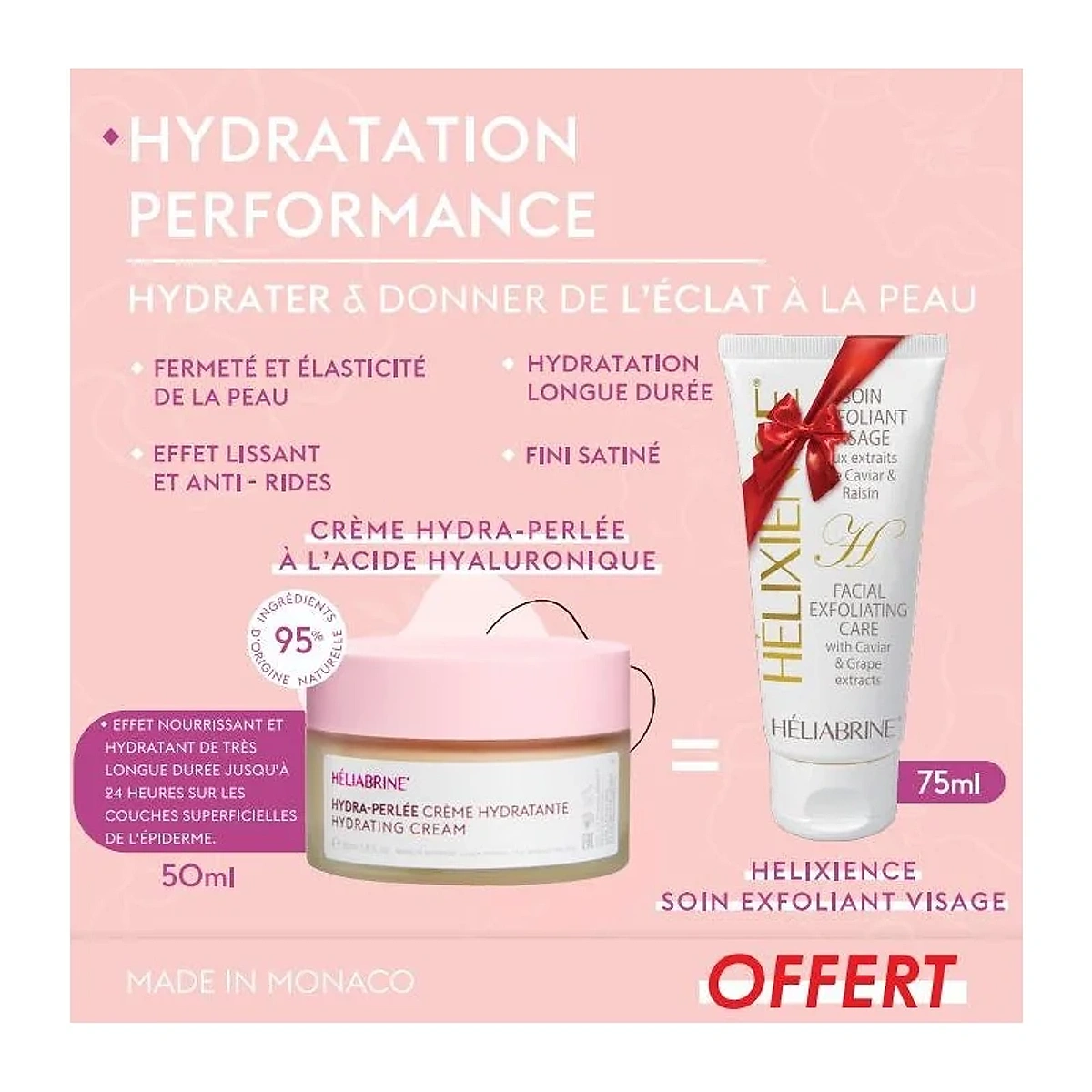 Heliabrine Hydra-Satinee Creme Lissante 50ml = Helixience Exfoliant OFFERT