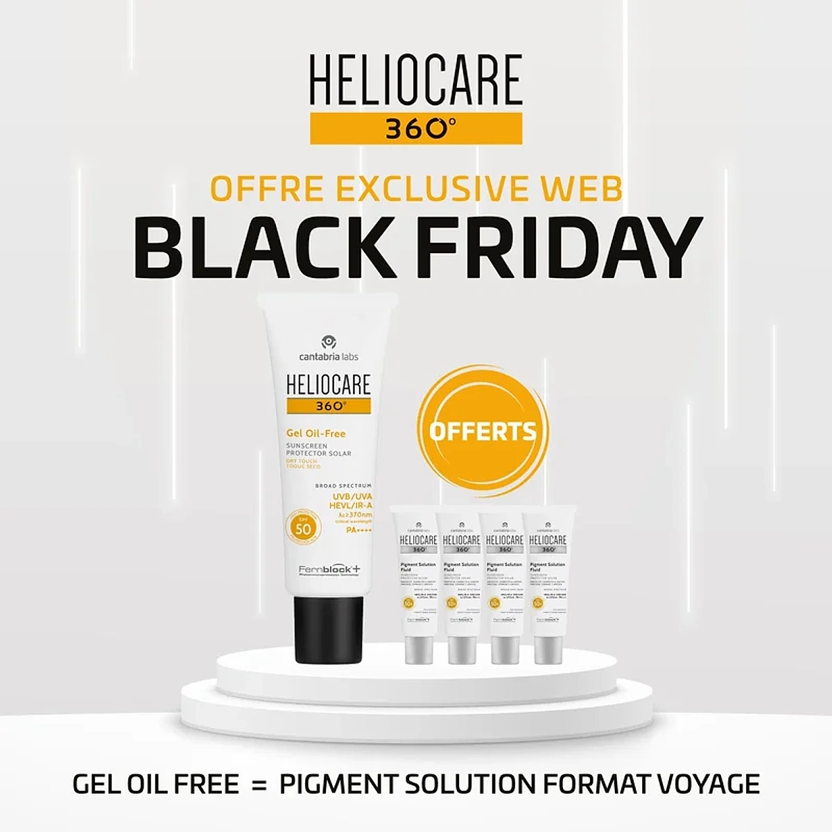 Heliocare – Heliocare 360º Gel Oil-free SPF 50 – 50 ml = 4 Miniatures Offertes