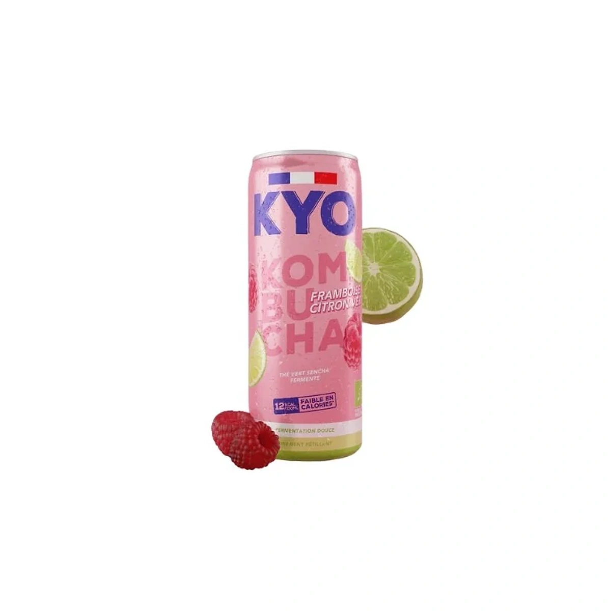 KYO KOMBUCHA CANETTE FRAMBOISE CITRON VERT 330ML