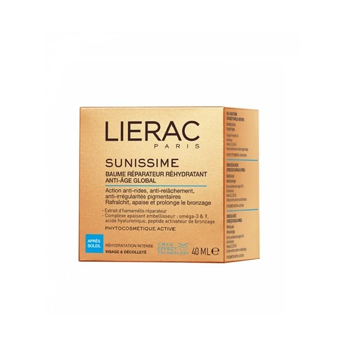 LIERAC SUNISSIME APRES SOLEIL BAUME REPARATEUR VISAGE ET DECOLLETE 40ML