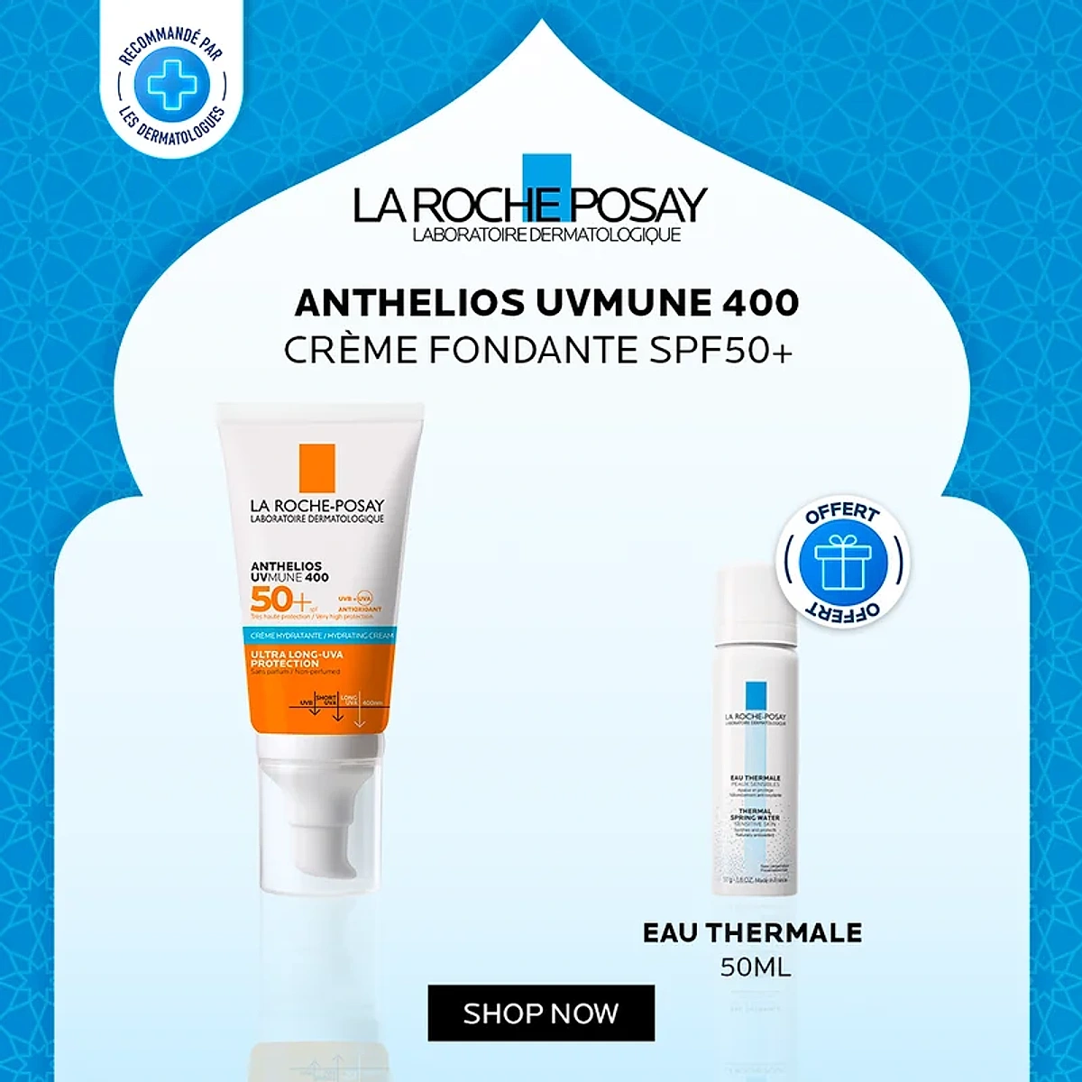 La Roche Posay Anthelios Creme Fondante UVMUNE 400 50ml + Eau Thermale 50ml Offerte