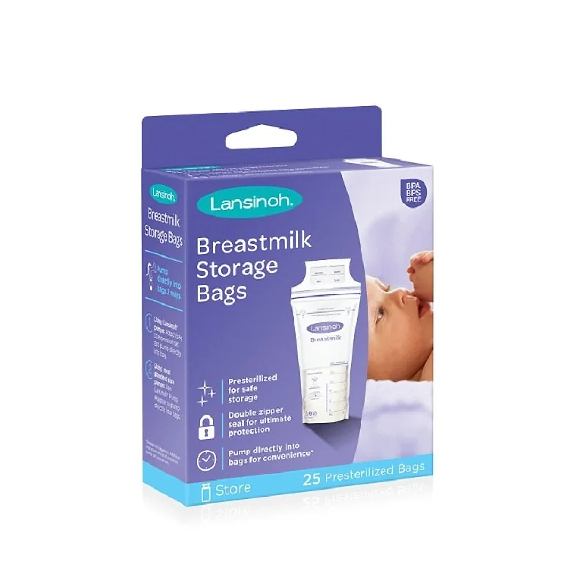 Lansinoh Sachets de Conservation du Lait Maternel 25 Unités