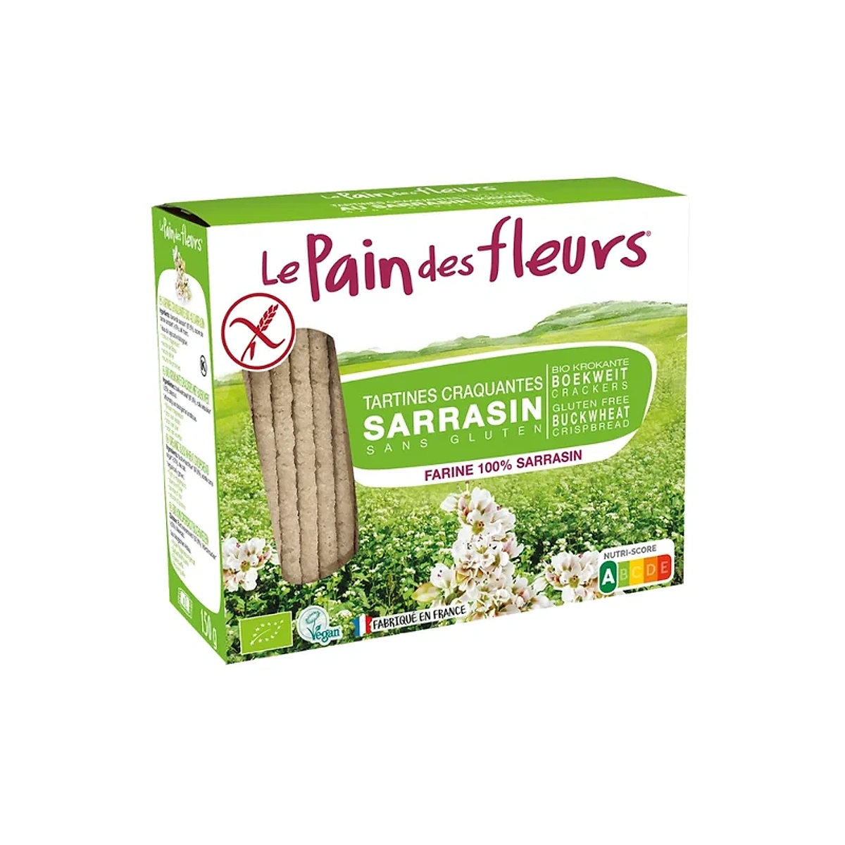 Le Pain des Fleurs Tartines Craquantes au Sarrasin Bio sans Gluten 100 gF