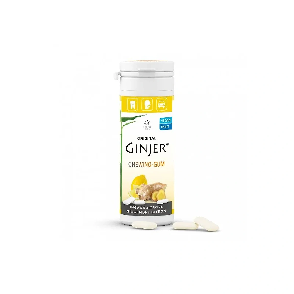 Lemon pharma ginjer chewing gum citron 30gelules