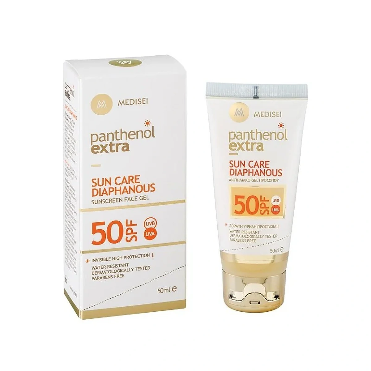 MEDISEI PANTHENOL EXTRA Protection Solaire DIAPHANE SPF 50 Gel invisible pour le visage