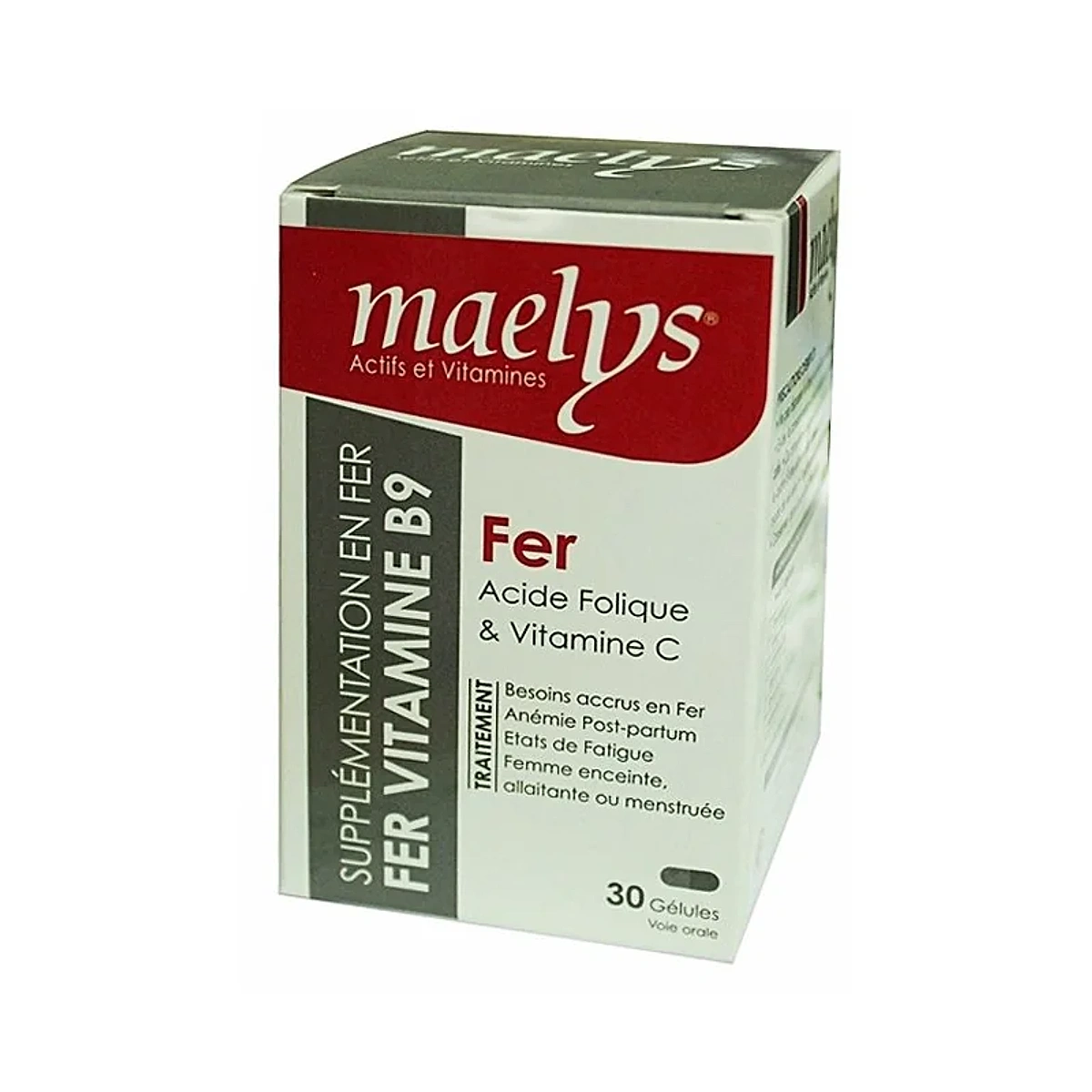 Maelys Fer Acide Folique et Vitamine C – 30 Gélules
