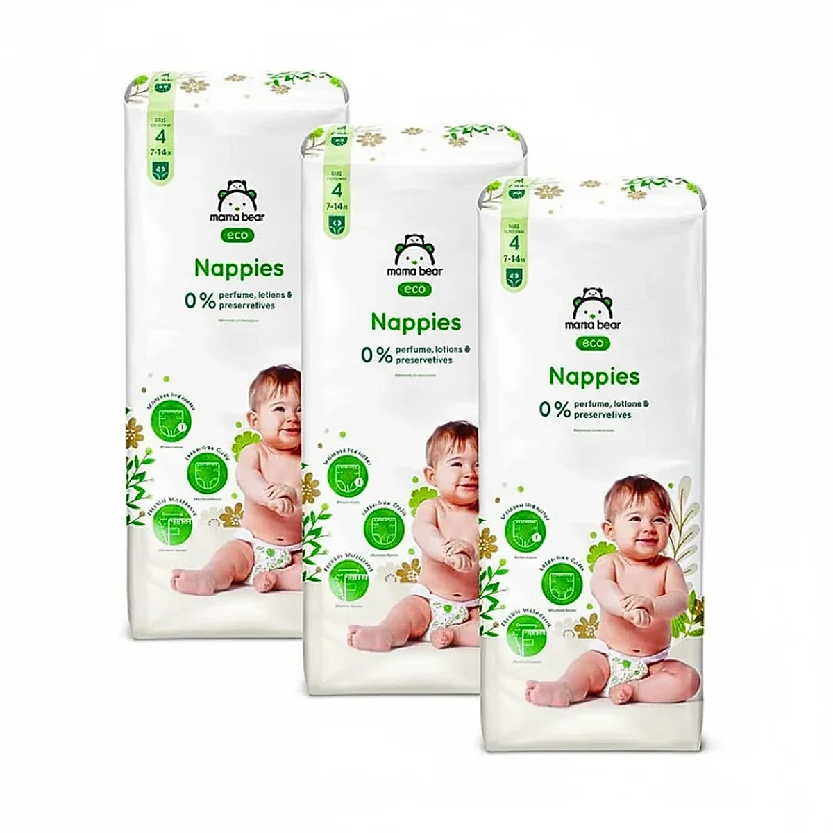 Mama Bear Couches Taille 4 7-14 kg/48Pieces