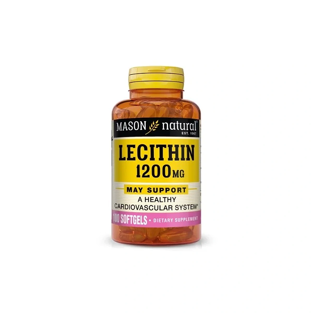 Mason Natural Lecithin 1200mg 100 Softgels