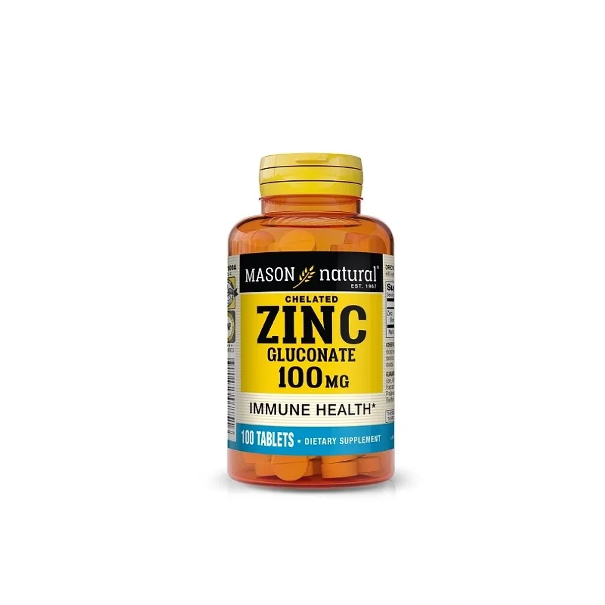 Mason Natural Zinc Gluconate 100 Tablets
