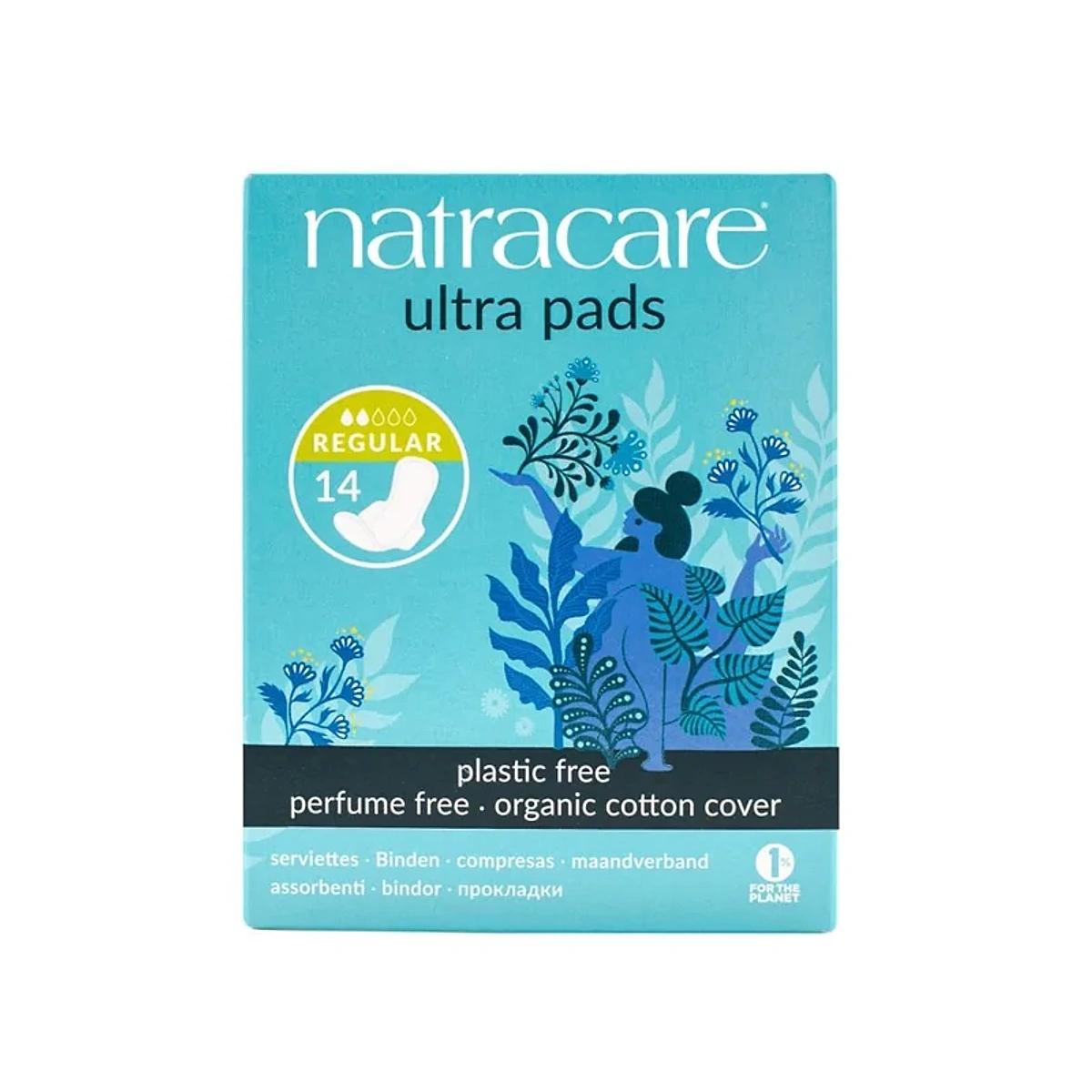 NATRACARE SERVIETTE ULTRA REGULIER + WINGS 14Unités