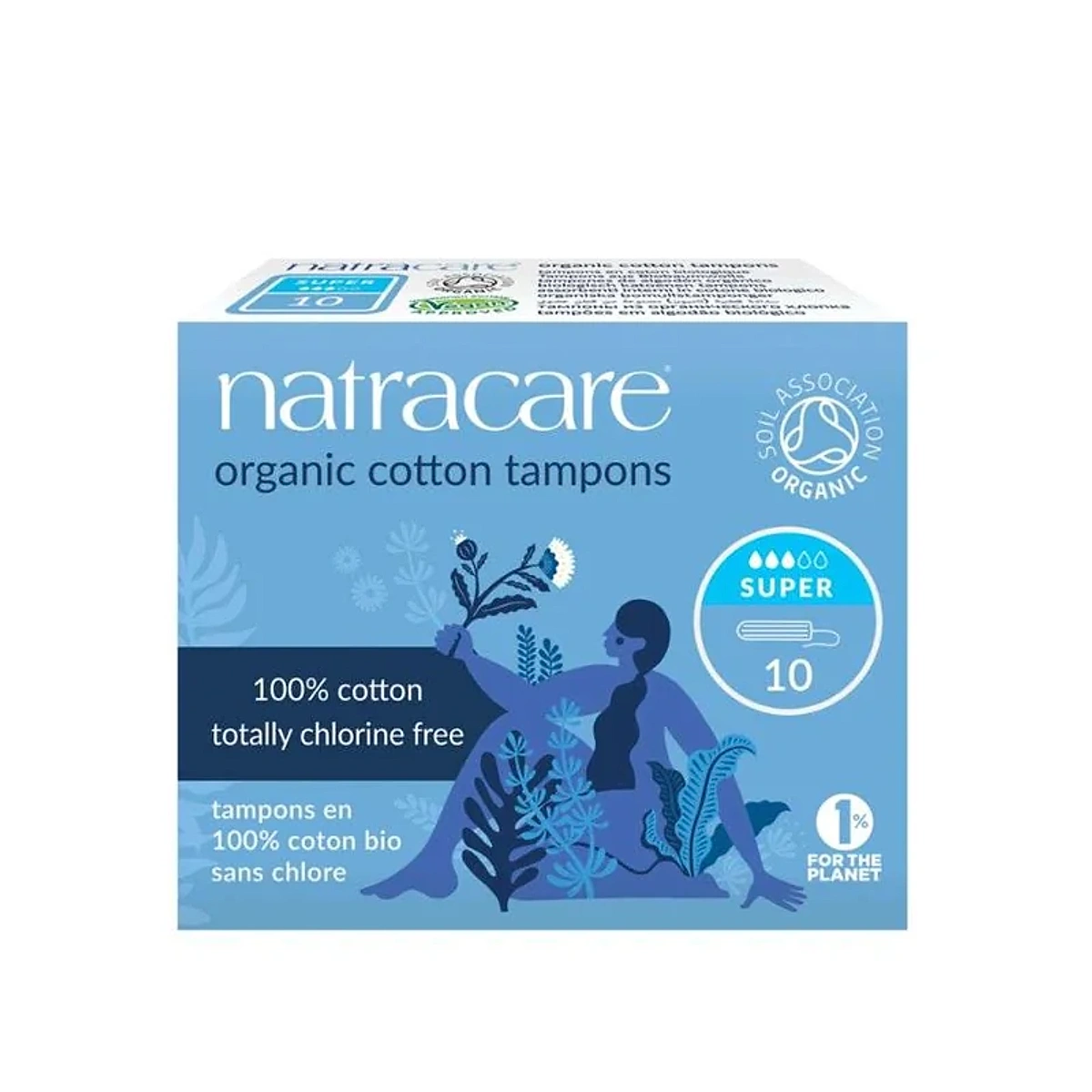 NATRACARE TAMPONS SUPER SANS APPLICATEUR 10 Unités