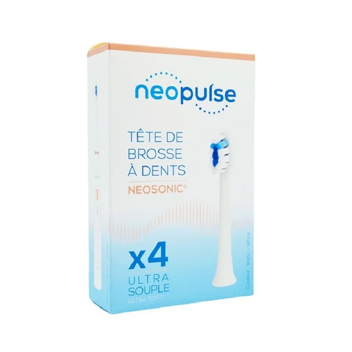NEOPULSE Recharge 4 Tetes de Brosse à Dent Ultra Souple Blanc
