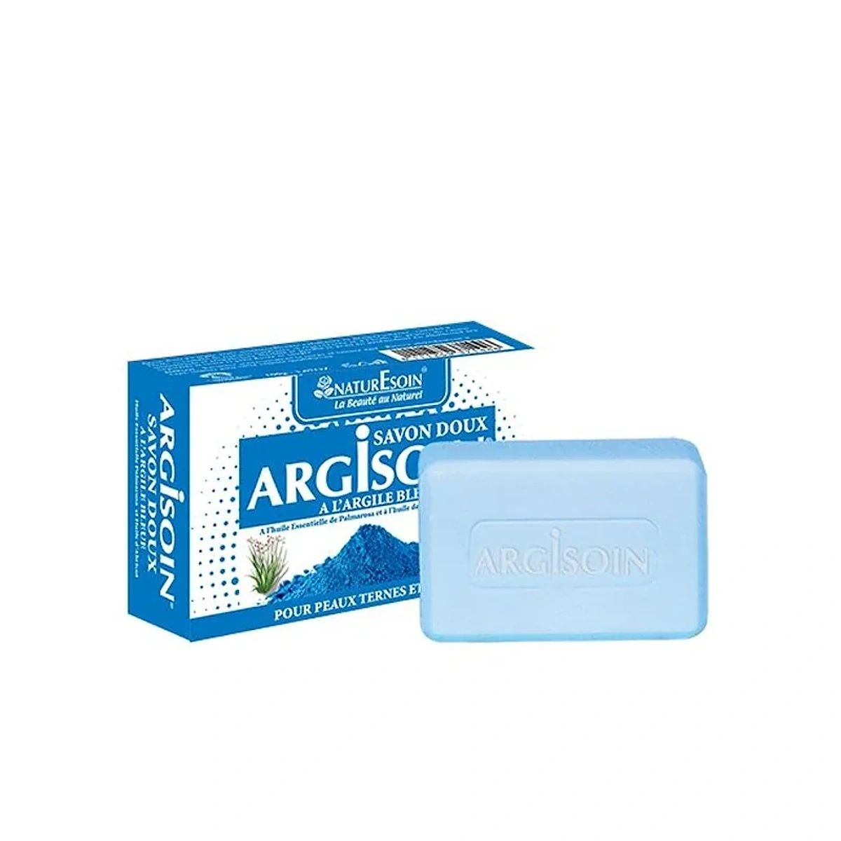 NaturEsoin Argisoin Savon à l’Argile Bleue- 125 G