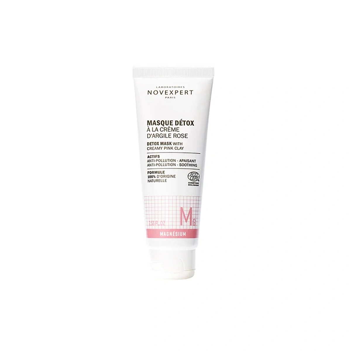Novexpert Magnésium Masque Détox à la Crème d’Argile Rose – 75 ml