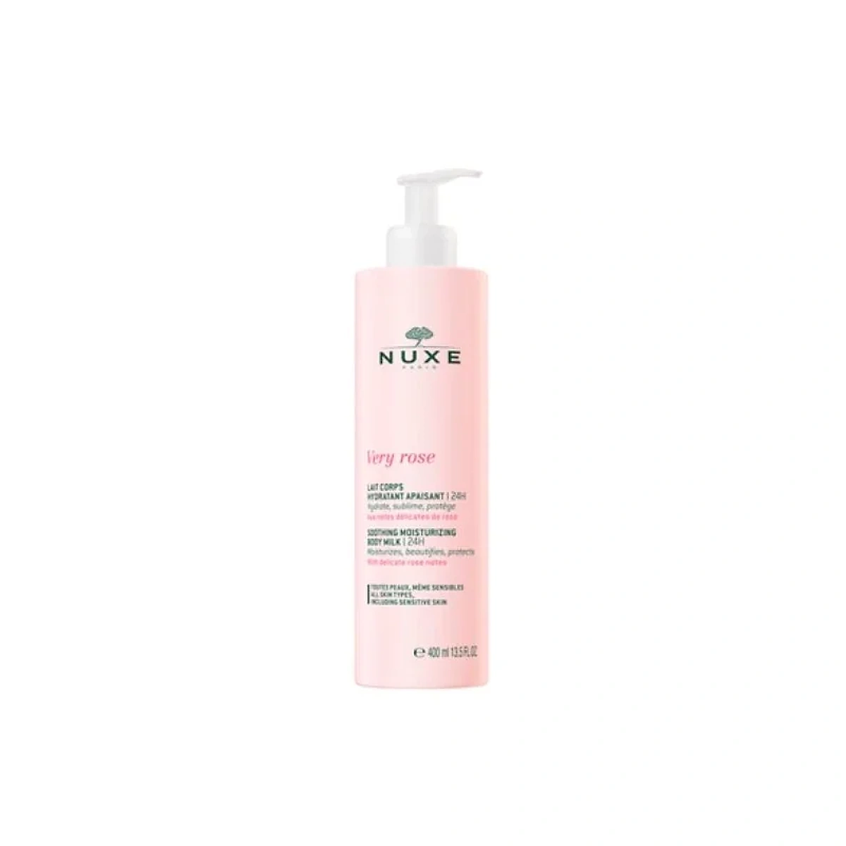 Nuxe Very Rose Lait Corps Hydratant Apaisant 24h 400ml