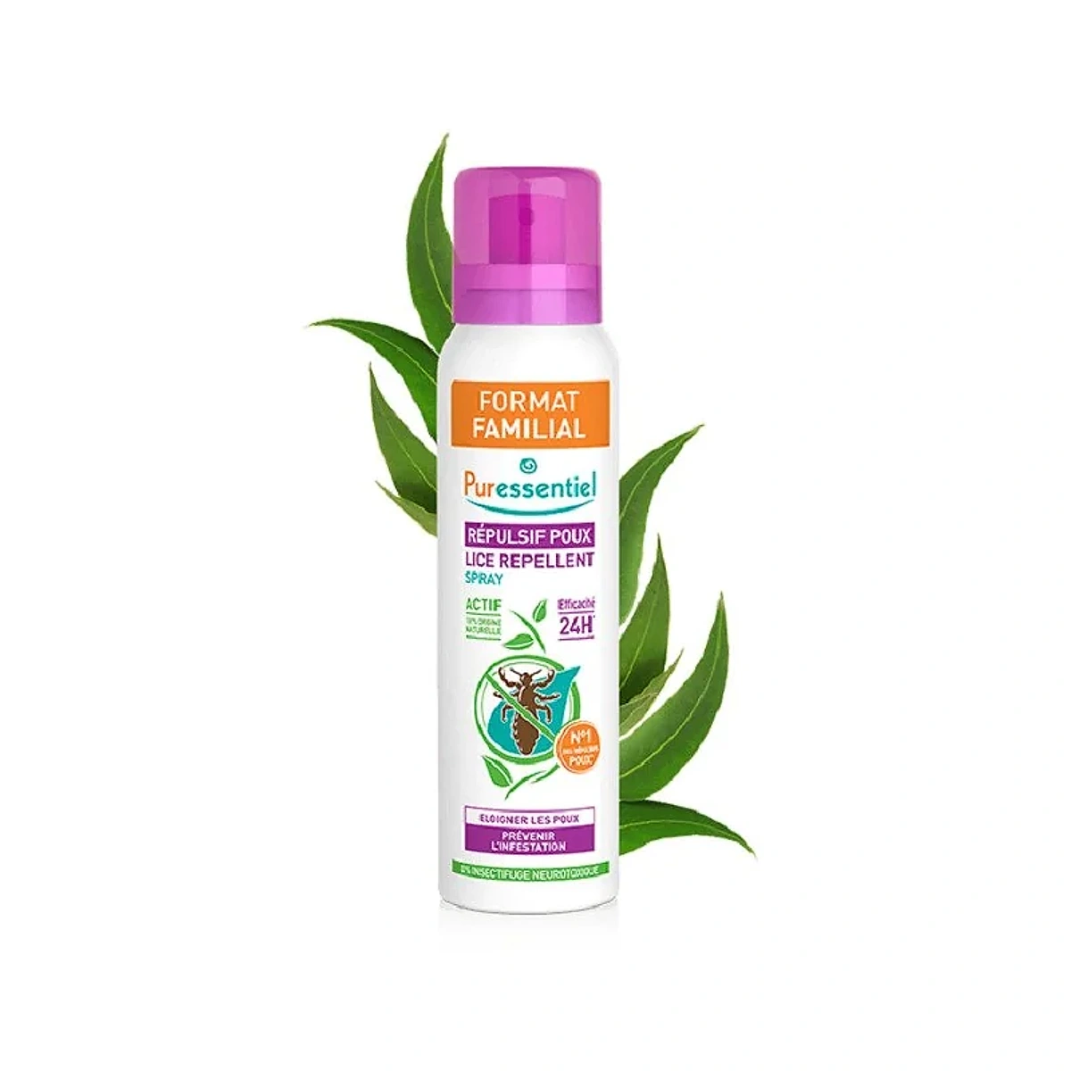 PURESSENTIEL – ANTI POUX SPRAY RÉPULSIF 24H FORMAT FAM 200ML