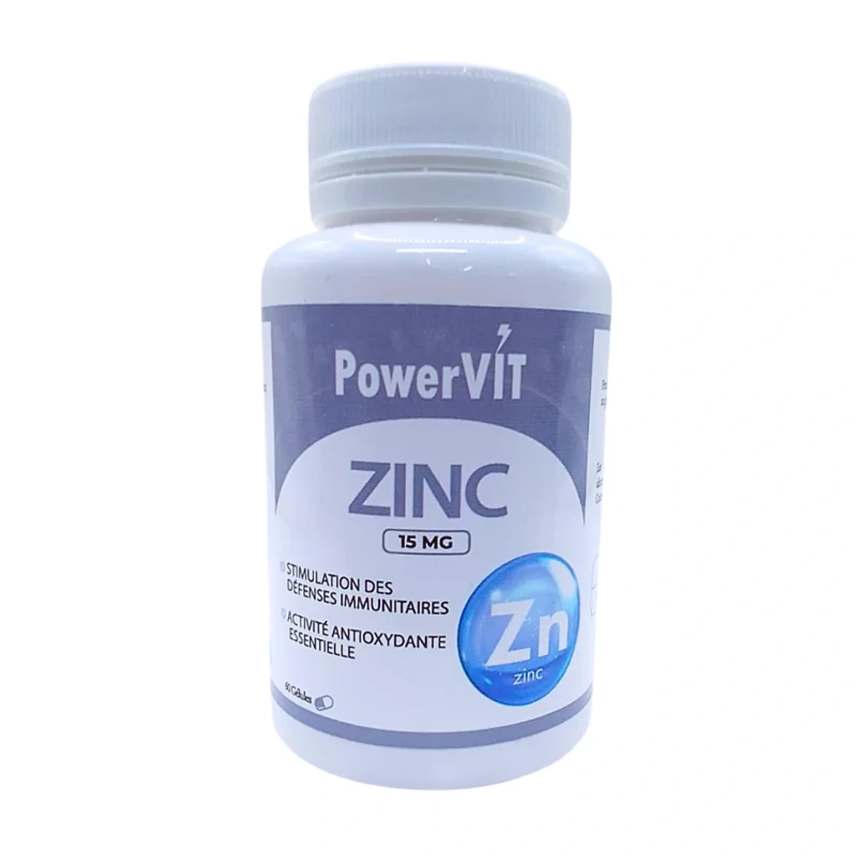 PowerVit Zinc 15mg 60 Ggelules