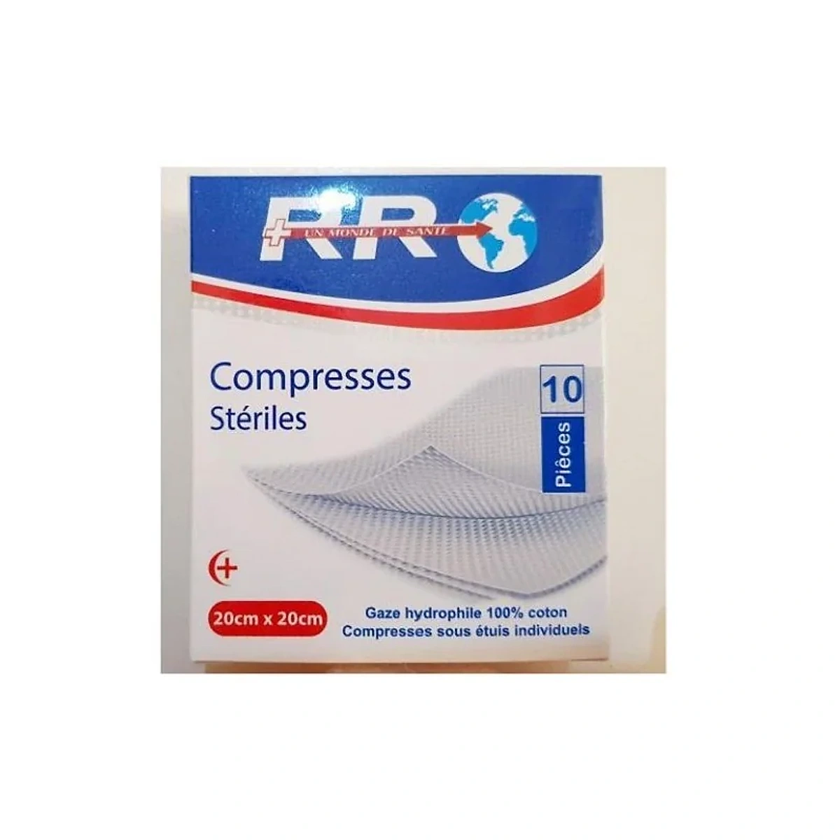 RR Compresse Steriles 20*20 Boite de 10 Pièces