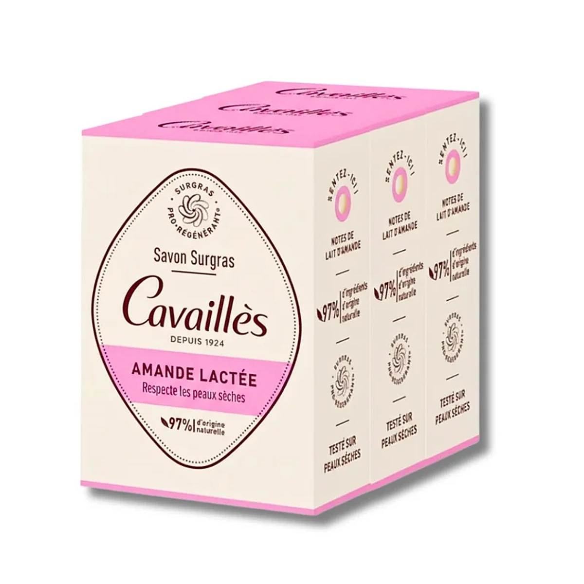 Roge cavailles Trio Savon Amande Lactee 200g