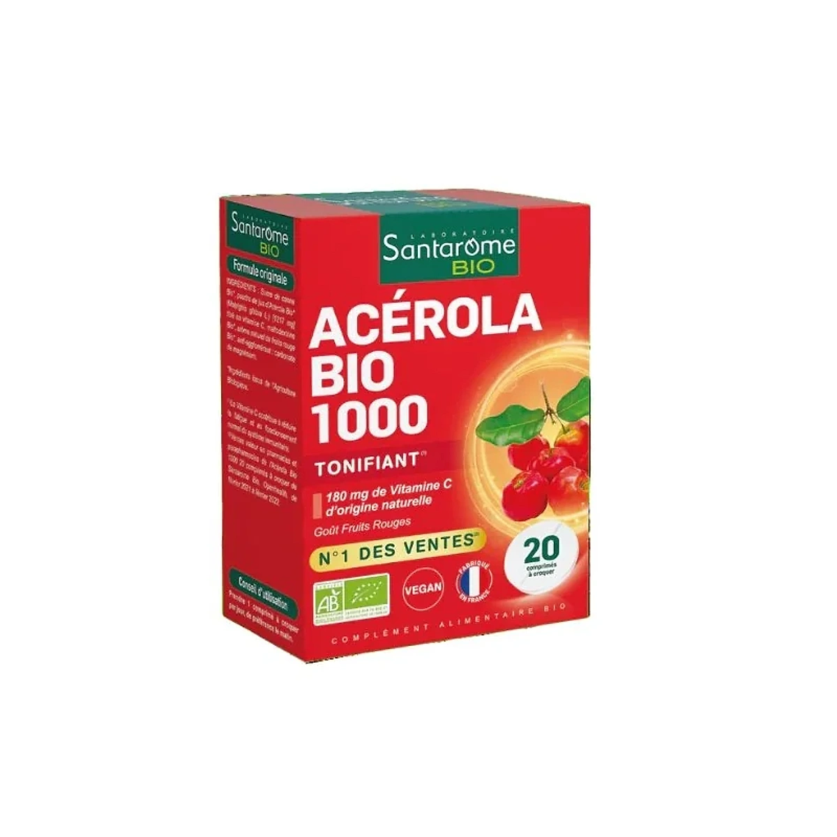 SANTAROME ACEROLA 1000 TUBE 20 COMPRIMES