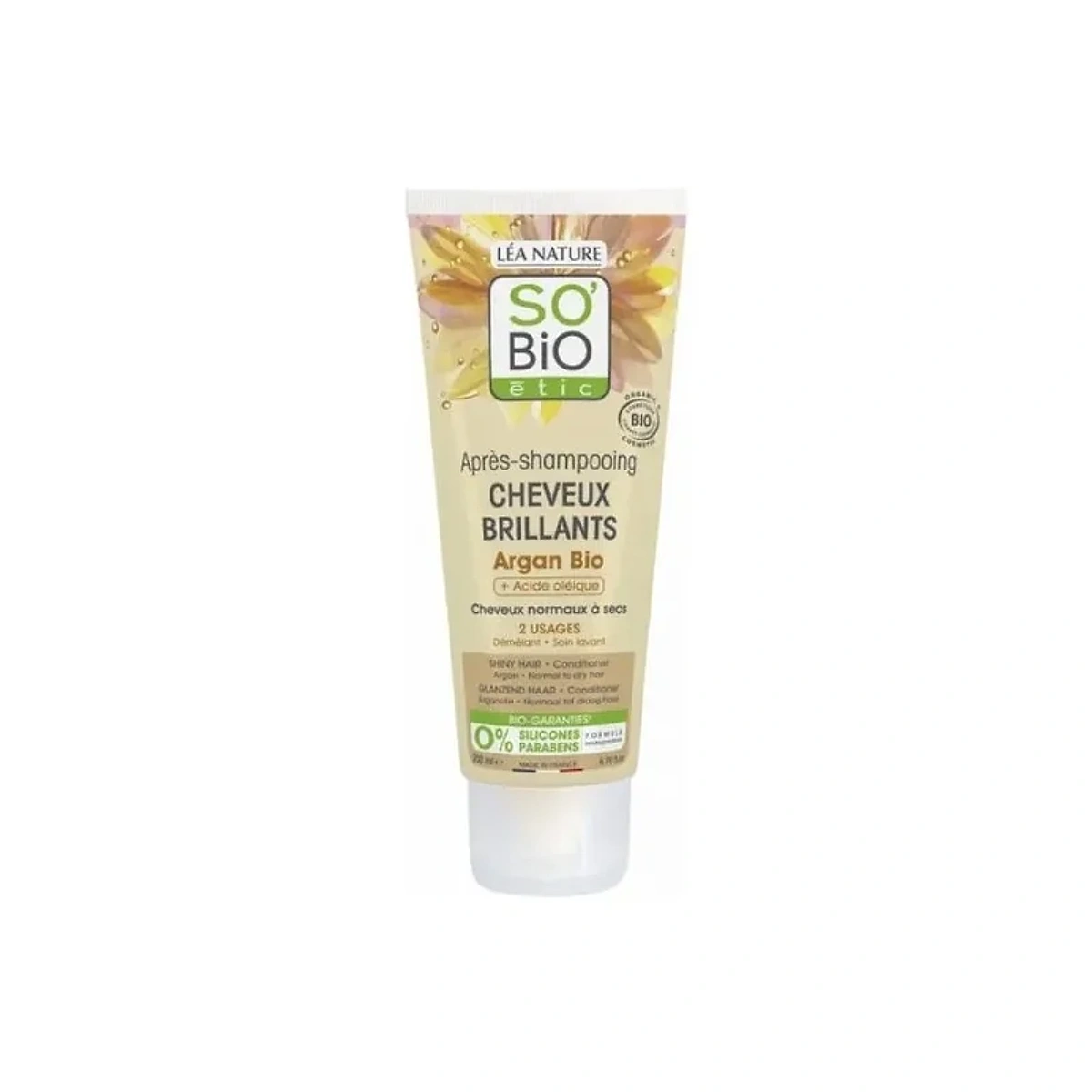 SO BIO APRES SHAMPOOING CHEVEUX BRILLANT ARGAN 200ML