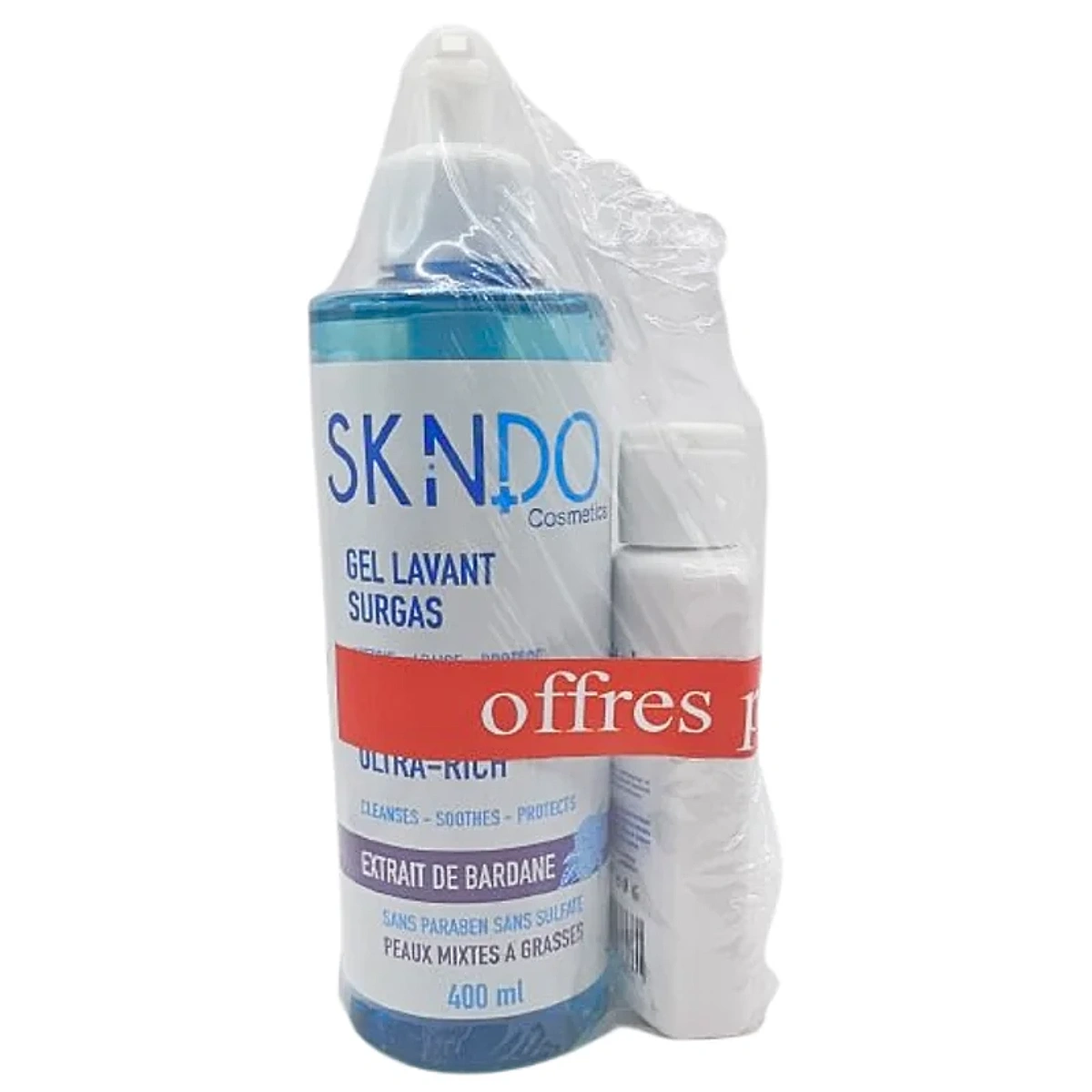 Skindo Duo Pack Gel Lavant Surgras Peaux Mix A Gras 400ml+Lait Protecteur 125ml