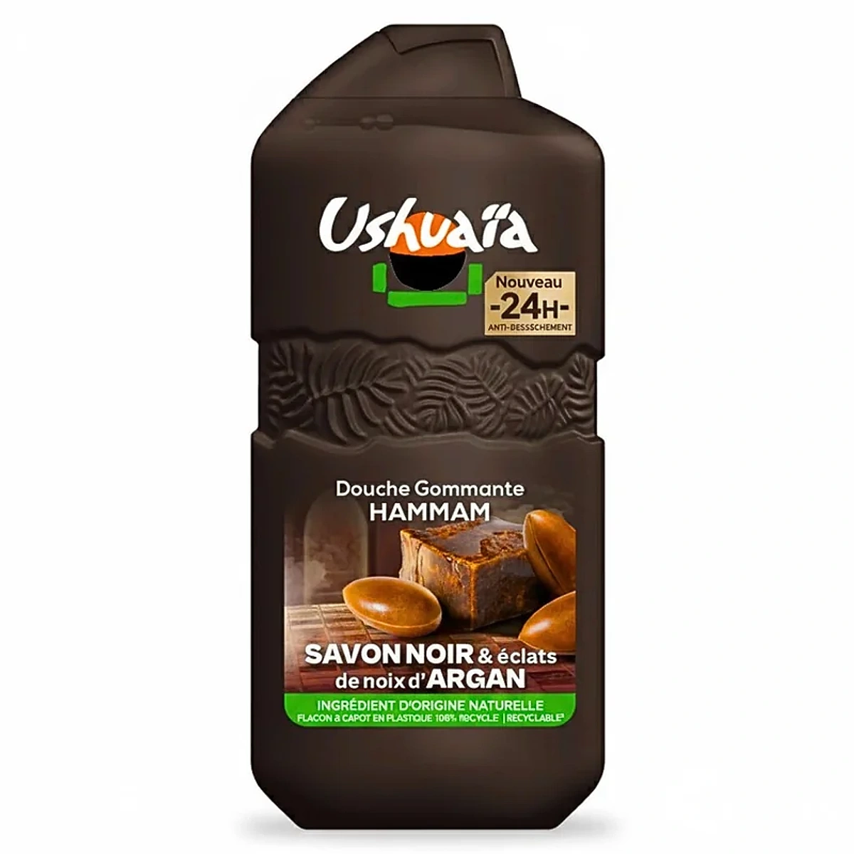 Ushuaia Douche Gommante Hammam Savon Noir 280ml