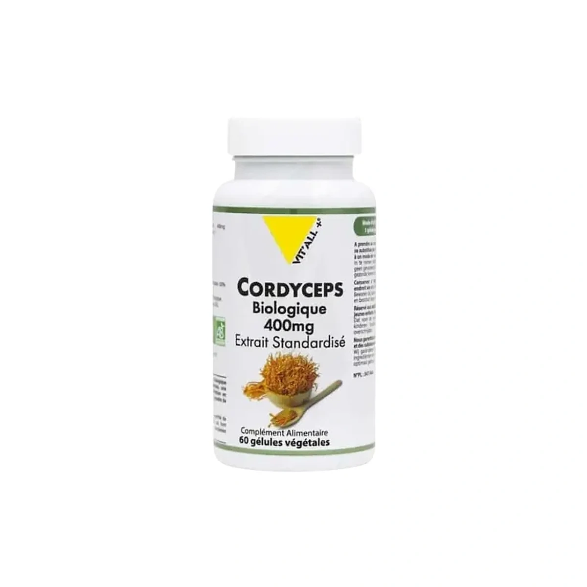 VITALL+ CORDYCEPS BIOLOGIQUE 400 MG 60 GELULES