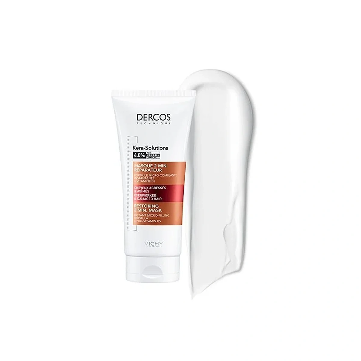 Vichy Dercos Kera-Solutions Masque 2min. Réparateur Cheveux Secs et Abîmés | 200ml