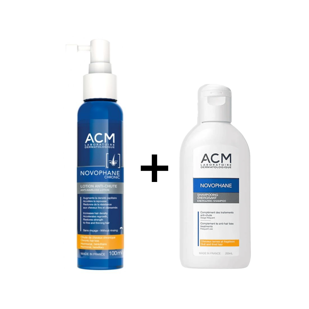 Acm Novophane Lotion Chronic Anti-chute 100 ml + Shampooing Energisant 200ml Offert